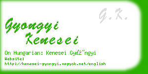 gyongyi kenesei business card